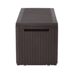 Keter Springwood Plastic Garden Storage Box -Garden Tool Store keter springwood plastic garden storage box7290106930292 05c bq