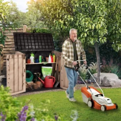 Keter Store It Out Midi Wood Effect Garden Storage Box -Garden Tool Store keter store it out midi wood effect garden storage box7290112634276 02i bq