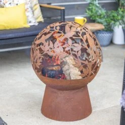 La Hacienda Globe Steel Firepit -Garden Tool Store la hacienda globe steel firepit5055025586089 02i bq