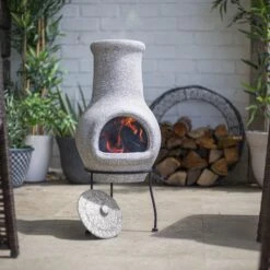 La Hacienda Wela Clay Chiminea 5 La Hacienda Wela Clay Chiminea -Garden Tool Store la hacienda wela clay chiminea5055025672096 01i bq