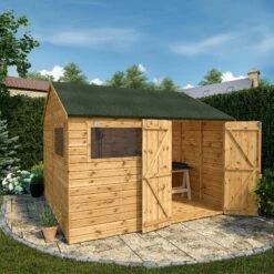 Mercia 10x10 Apex Shiplap Workshop With Double Door -Garden Tool Store mercia 10x10 apex shiplap workshop with double door5029442006246 02i bq
