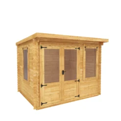 Mercia 10x8 Pent Tongue & Groove Cabin With Double Door