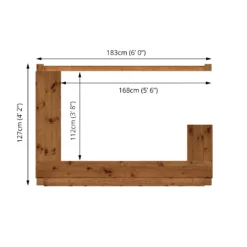 Mercia 6x4 Pent Tongue & Groove Garden Bar -Garden Tool Store mercia 6x4 pent tongue groove garden bar5029442002538 02t BQ
