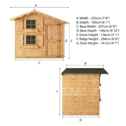 Mercia 7x5 Snowdrop Shiplap Wooden Playhouse -Garden Tool Store mercia 7x5 snowdrop shiplap wooden playhouse5029442075808 05c