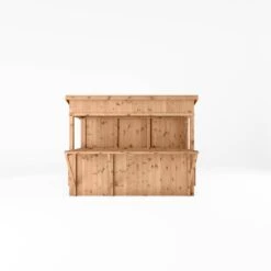 Mercia Garden Bar 9x4 Ft Pent Tongue & Groove Solid Wood Garden Bar With Single Door -Garden Tool Store mercia garden bar 9x4 ft pent tongue groove solid wood garden bar with single door5029442008752 02c