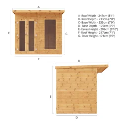Mercia Maine 8x6 Ft Pent Shiplap Wooden Summer House With Double Door -Garden Tool Store mercia maine 8x6 ft pent shiplap wooden summer house with double door5029442002545 01t