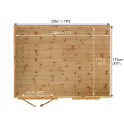 Mercia Maine 8x6 Ft Pent Shiplap Wooden Summer House With Double Door -Garden Tool Store mercia maine 8x6 ft pent shiplap wooden summer house with double door5029442002545 02t