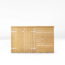 Mercia Solid Wood 4x6 Overlap Pent Bike Store -Garden Tool Store mercia solid wood 4x6 overlap pent bike store5029442089294 02c