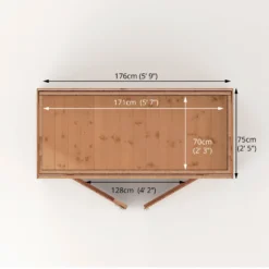 Mercia Tongue & Groove Solid Wood 6x2'6 Pent Garden Storage -Garden Tool Store mercia tongue groove solid wood 6x2 6 pent garden storage5029442008219 02t