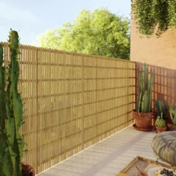Natural Bamboo Garden Screen (H)1m (W)3m -Garden Tool Store natural bamboo garden screen h 1m w 3m5059340674575 01i