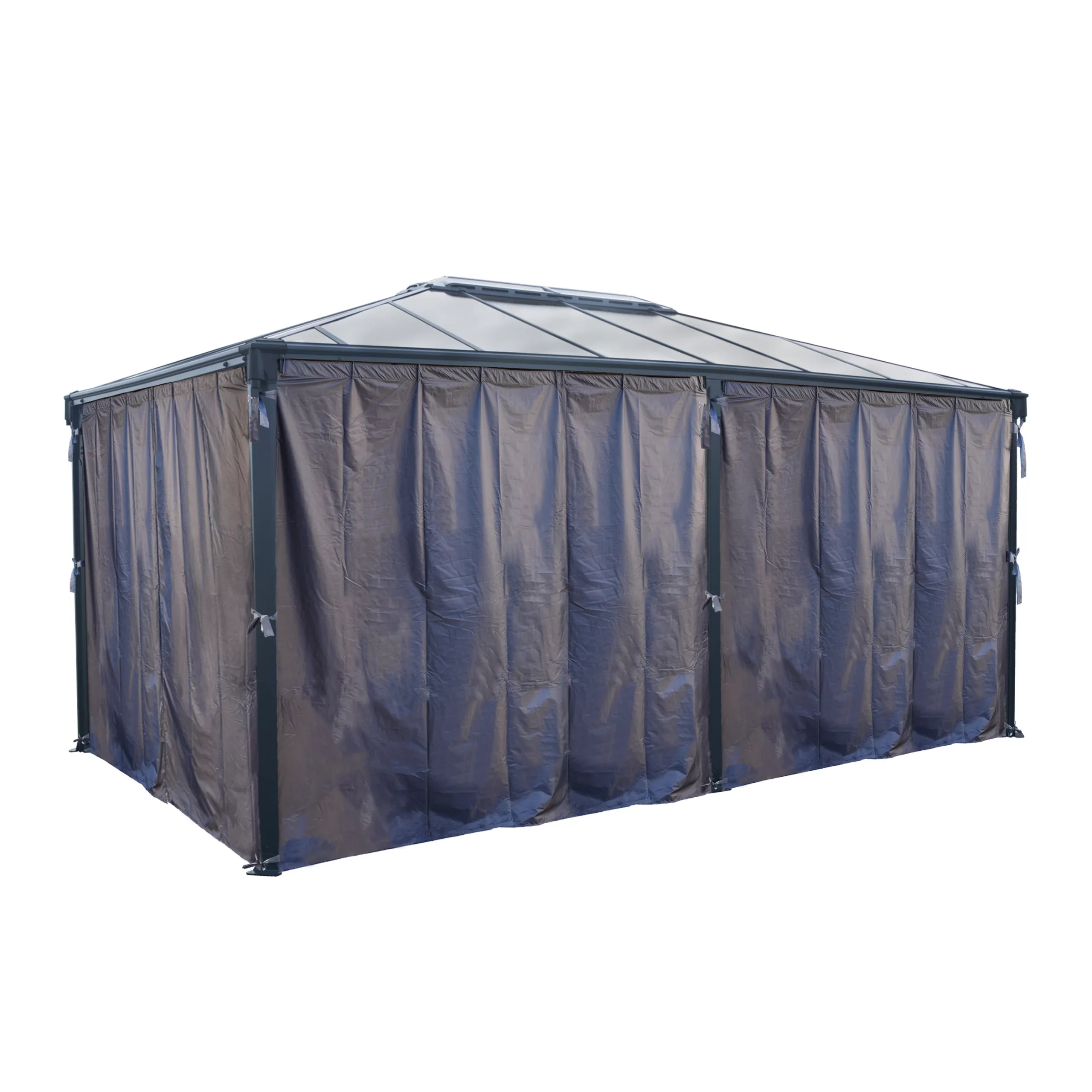 Palram 4/5K Grey Polyester (PES) Gazebo Curtain, Pack Of 4 (L)2170mm (W)4650mm 2 Palram 4/5K Grey Polyester (PES) Gazebo Curtain, Pack Of 4 (L)2170mm (W)4650mm - Image 2
