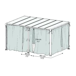 Palram 4/5K Grey Polyester (PES) Gazebo Curtain, Pack Of 4 (L)2170mm (W)4650mm 11 Palram 4/5K Grey Polyester (PES) Gazebo Curtain, Pack Of 4 (L)2170mm (W)4650mm -Garden Tool Store palram 4 5k grey polyester pes gazebo curtain pack of 4 l 2170mm w 4650mm7290108137255 02t