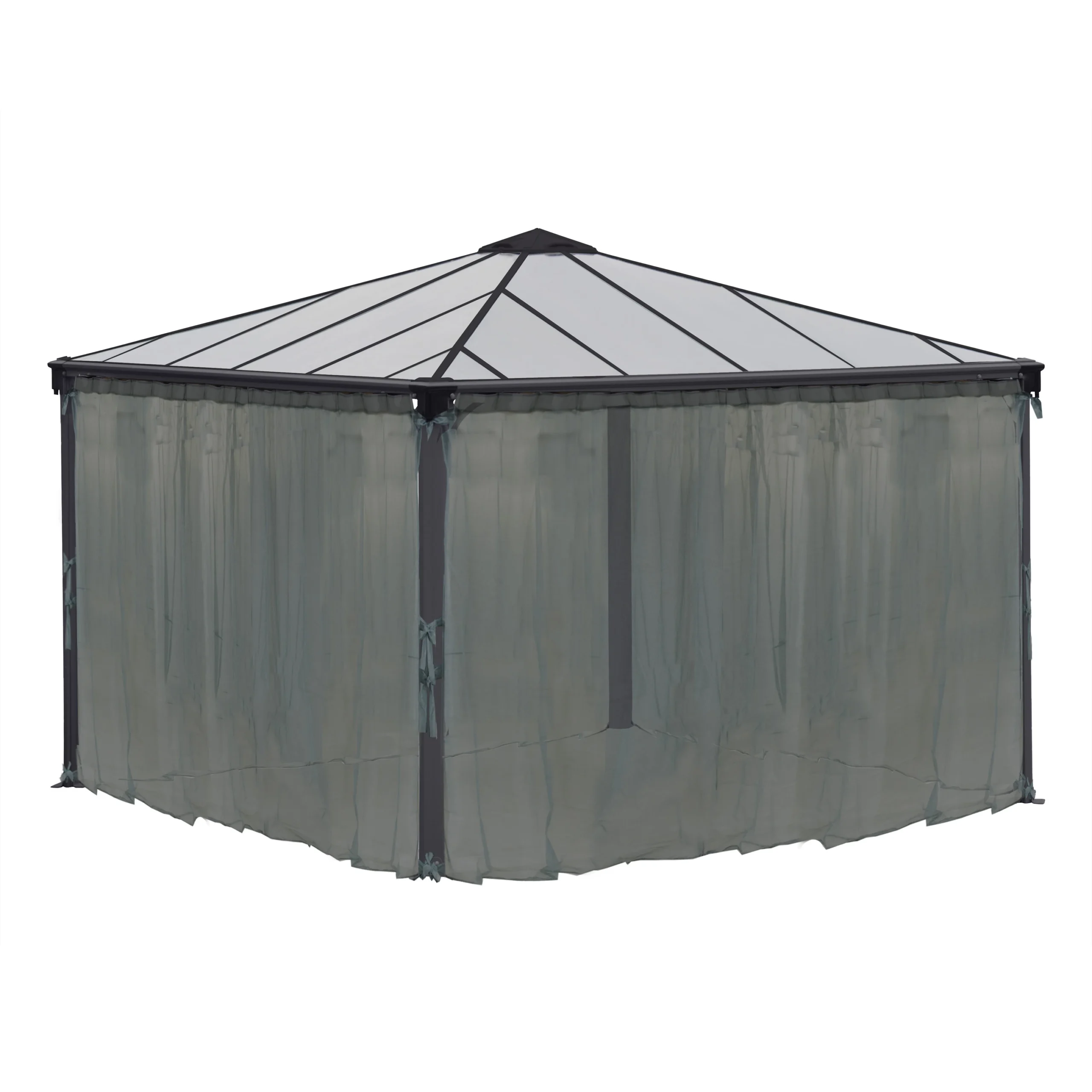 Palram - Canopia 3K Series Grey Polyester (PES) Gazebo Netting, Pack Of 6 (L)2170mm (W)3660mm 1 Palram - Canopia 3K Series Grey Polyester (PES) Gazebo Netting, Pack Of 6 (L)2170mm (W)3660mm