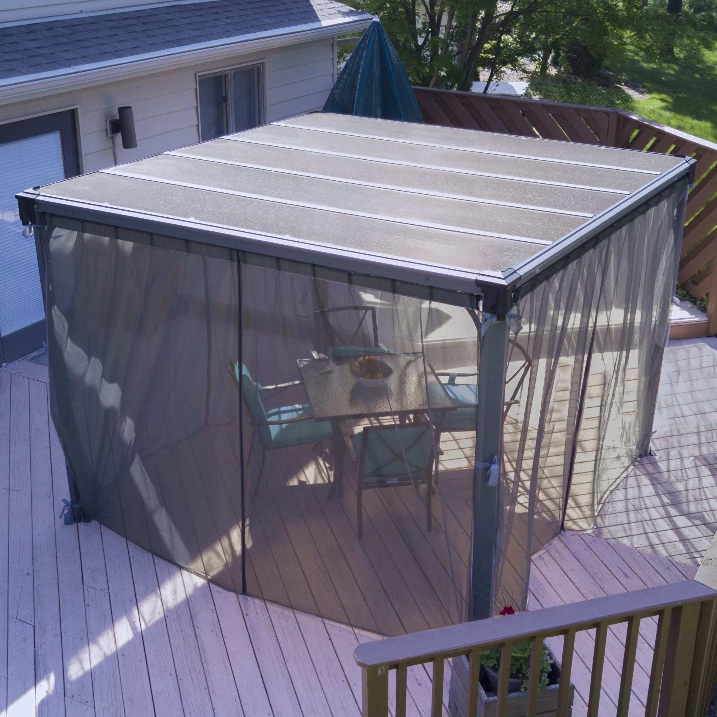 Palram - Canopia 3K Series Grey Polyester (PES) Gazebo Netting, Pack Of 6 (L)2170mm (W)3660mm 5 Palram - Canopia 3K Series Grey Polyester (PES) Gazebo Netting, Pack Of 6 (L)2170mm (W)3660mm - Image 5