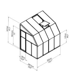Palram - Canopia 6X8 Barn Plastic Sun Room - Base Not Included -Garden Tool Store palram canopia 6x8 barn plastic sun room base not included7290103121501 01t bq