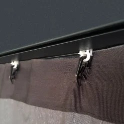 Palram - Canopia Dallas Grey Polyester (PES) Gazebo Curtain, Pack Of 4 (L)2120mm (W)4400mm -Garden Tool Store palram canopia dallas grey polyester pes gazebo curtain pack of 4 l 2120mm w 4400mm7290108602692 03i