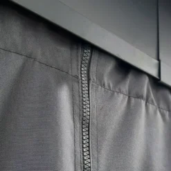 Palram - Canopia Dallas Grey Polyester (PES) Gazebo Curtain, Pack Of 4 (L)2120mm (W)4400mm -Garden Tool Store palram canopia dallas grey polyester pes gazebo curtain pack of 4 l 2120mm w 4400mm7290108602692 05i