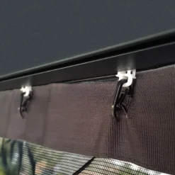 Palram - Canopia Dallas Grey Polyester (PES) Gazebo Netting, Pack Of 4 (L)2120mm (W)4400mm -Garden Tool Store palram canopia dallas grey polyester pes gazebo netting pack of 4 l 2120mm w 4400mm7290108602708 02i