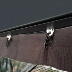 Palram - Canopia Dallas Grey Polyester (PES) Gazebo Netting, Pack Of 4 (L)2120mm (W)5070mm -Garden Tool Store palram canopia dallas grey polyester pes gazebo netting pack of 4 l 2120mm w 5070mm7290108602722 03i