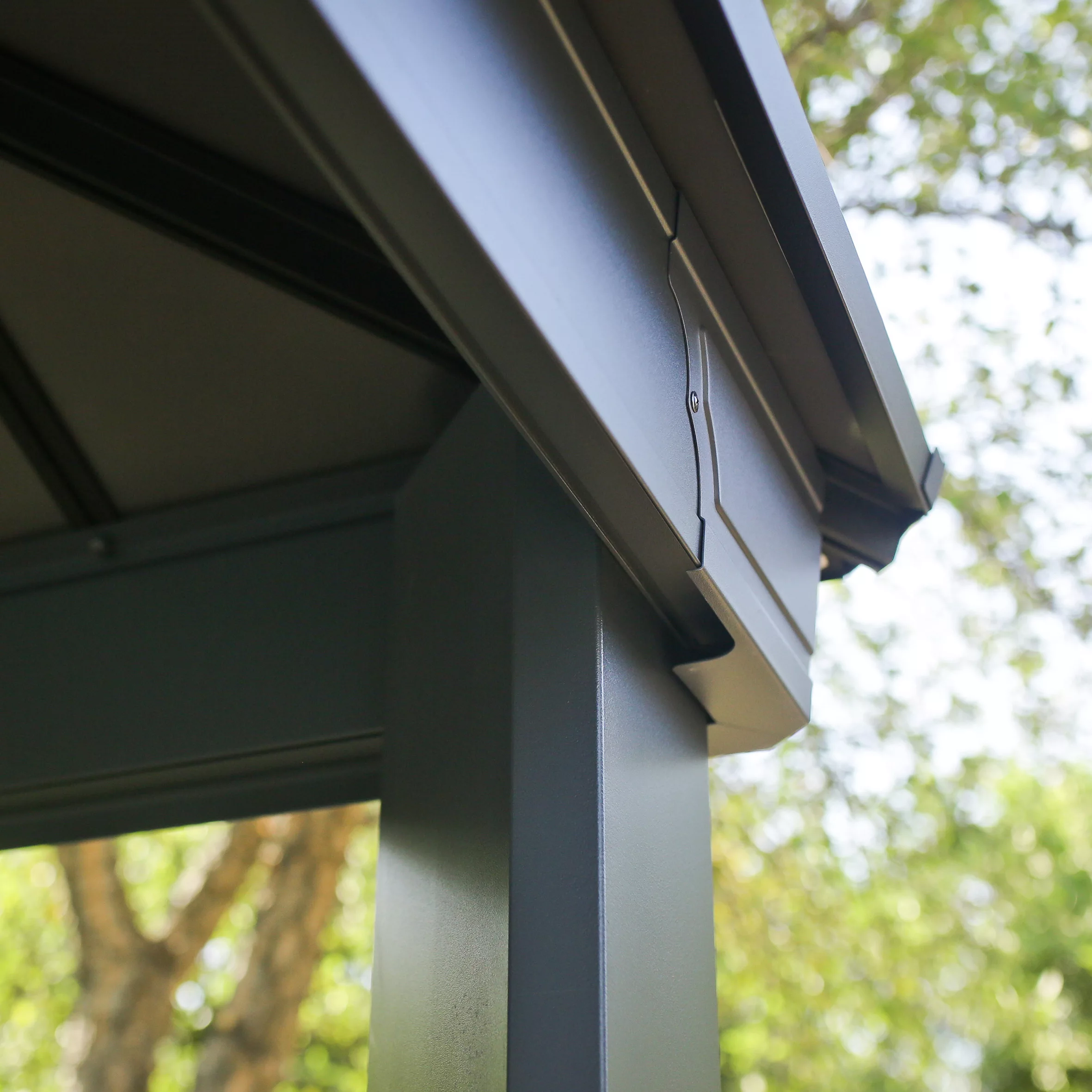 Palram - Canopia Dallas Grey Rectangular Gazebo, (W)4.26m (D)3.64m - Assembly Required 4 Palram - Canopia Dallas Grey Rectangular Gazebo, (W)4.26m (D)3.64m - Assembly Required - Image 4