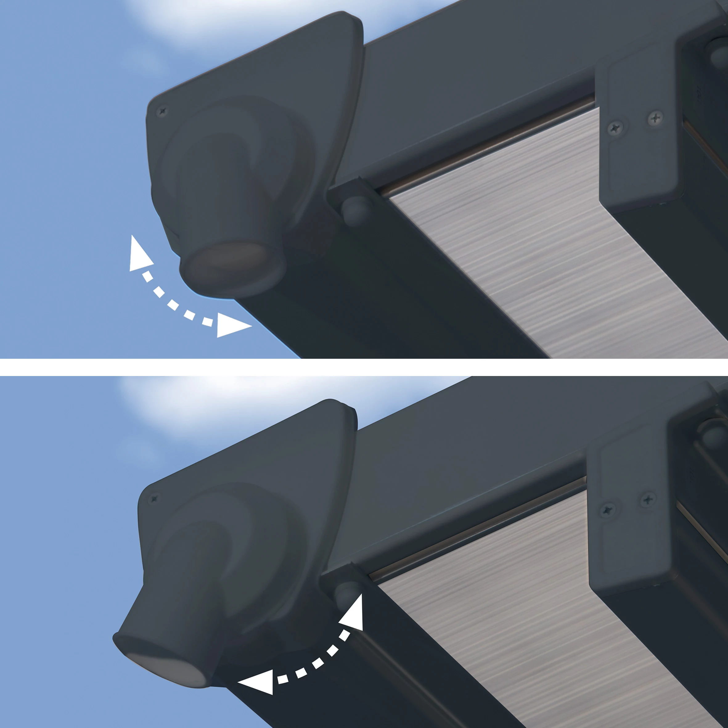 Palram - Canopia Feria Grey Non-retractable Awning, (L)4.25m (H)3.05m (W)3.85m 6 Palram - Canopia Feria Grey Non-retractable Awning, (L)4.25m (H)3.05m (W)3.85m - Image 6