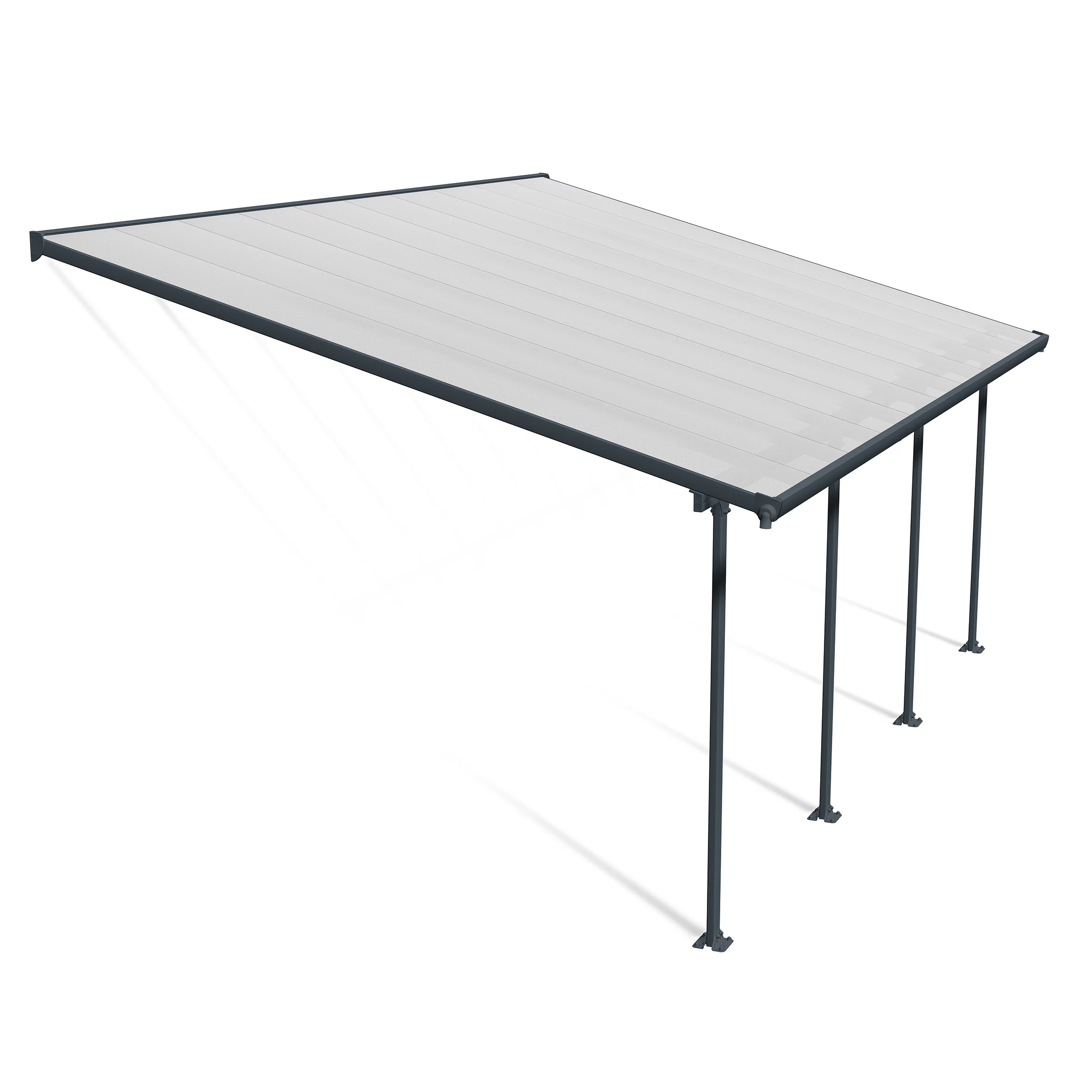 Palram - Canopia Feria Grey Non-retractable Awning, (L)6.06m (H)3.05m (W)3.85m 1 Palram - Canopia Feria Grey Non-retractable Awning, (L)6.06m (H)3.05m (W)3.85m