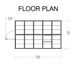 Palram - Canopia Harmony Green 6x10 Greenhouse -Garden Tool Store palram canopia harmony green 6x10 greenhouse7290103110871 02t bq