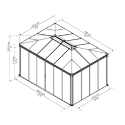 Palram - Canopia Ledro Grey Rectangular Gazebo, (W)4.3m (D)2.96m - Assembly Required 21 Palram - Canopia Ledro Grey Rectangular Gazebo, (W)4.3m (D)2.96m - Assembly Required -Garden Tool Store palram canopia ledro grey rectangular gazebo w 4 3m d 2 96m assembly required7290108139648 01t bq