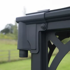 Palram - Canopia Martinique Grey Rectangular Gazebo, (W)4.93m (D)3.59m - Assembly Required -Garden Tool Store palram canopia martinique grey rectangular gazebo w 4 93m d 3 59m assembly required7290108136234 09i bq