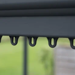 Palram - Canopia Milano Grey Rectangular Gazebo, (W)4.26m (D)3.09m - Assembly Required -Garden Tool Store palram canopia milano grey rectangular gazebo w 4 26m d 3 09m assembly required7290108136241 05i bq