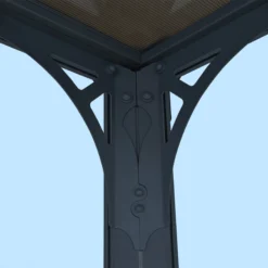 Palram - Canopia Milano Grey Rectangular Gazebo, (W)4.26m (D)3.09m - Assembly Required -Garden Tool Store palram canopia milano grey rectangular gazebo w 4 26m d 3 09m assembly required7290108136241 06i bq