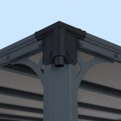 Palram - Canopia Milano Grey Rectangular Gazebo, (W)4.26m (D)3.09m - Assembly Required -Garden Tool Store palram canopia milano grey rectangular gazebo w 4 26m d 3 09m assembly required7290108136241 07i bq