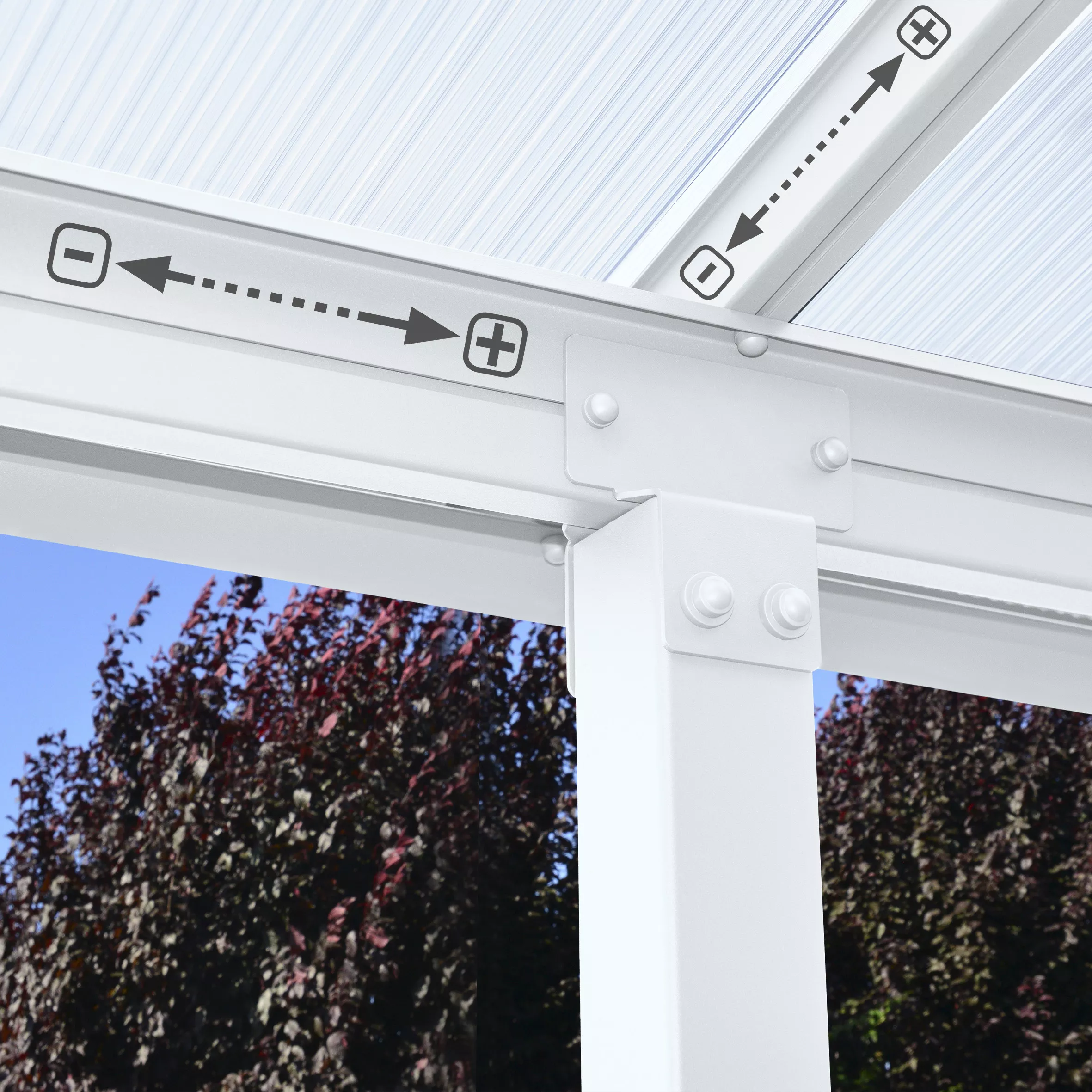 Palram - Canopia Olympia White Non-retractable Awning, (L)6.19m (H)3.05m (W)2.95m 5 Palram - Canopia Olympia White Non-retractable Awning, (L)6.19m (H)3.05m (W)2.95m - Image 5