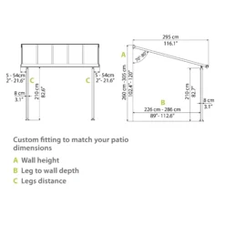 Palram - Canopia Olympia White Non-retractable Awning, (L)6.19m (H)3.05m (W)2.95m 17 Palram - Canopia Olympia White Non-retractable Awning, (L)6.19m (H)3.05m (W)2.95m -Garden Tool Store palram canopia olympia white non retractable awning l 6 19m h 3 05m w 2 95m7290108134308 02t bq