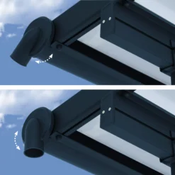 Palram - Canopia Sierra Grey Non-retractable Awning, (L)6.71m (H)3m (W)2.28m -Garden Tool Store palram canopia sierra grey non retractable awning l 6 71m h 3m w 2 28m7290108138542 03i bq