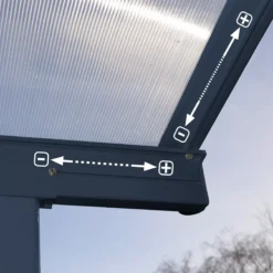 Palram - Canopia Sierra Grey Non-retractable Awning, (L)6.71m (H)3m (W)2.28m -Garden Tool Store palram canopia sierra grey non retractable awning l 6 71m h 3m w 2 28m7290108138542 04i bq