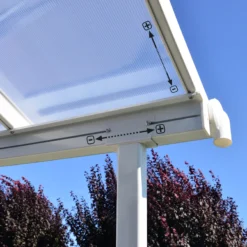 Palram - Canopia Sierra White Non-retractable Awning, (L)3.14m (H)3.05m (W)2.99m -Garden Tool Store palram canopia sierra white non retractable awning l 3 14m h 3 05m w 2 99m7290108130300 05i bq