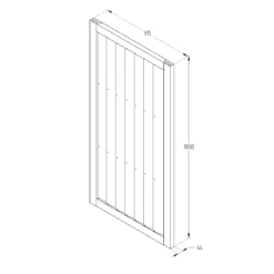 Pine Traditional Gate, (H)1.8m (W)0.92m -Garden Tool Store pine traditional gate h 1 8m w 0 92m5013053157473 01t bq