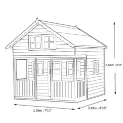 Shire 8x9 Lodge Whitewood Pine Playhouse Assembly Service Included -Garden Tool Store shire 8x9 lodge whitewood pine playhouse assembly service included5019804111848 03t