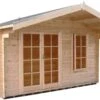 Shire Cannock 10x10 Glass Apex Tongue & Groove Wooden Cabin - Base Not Included