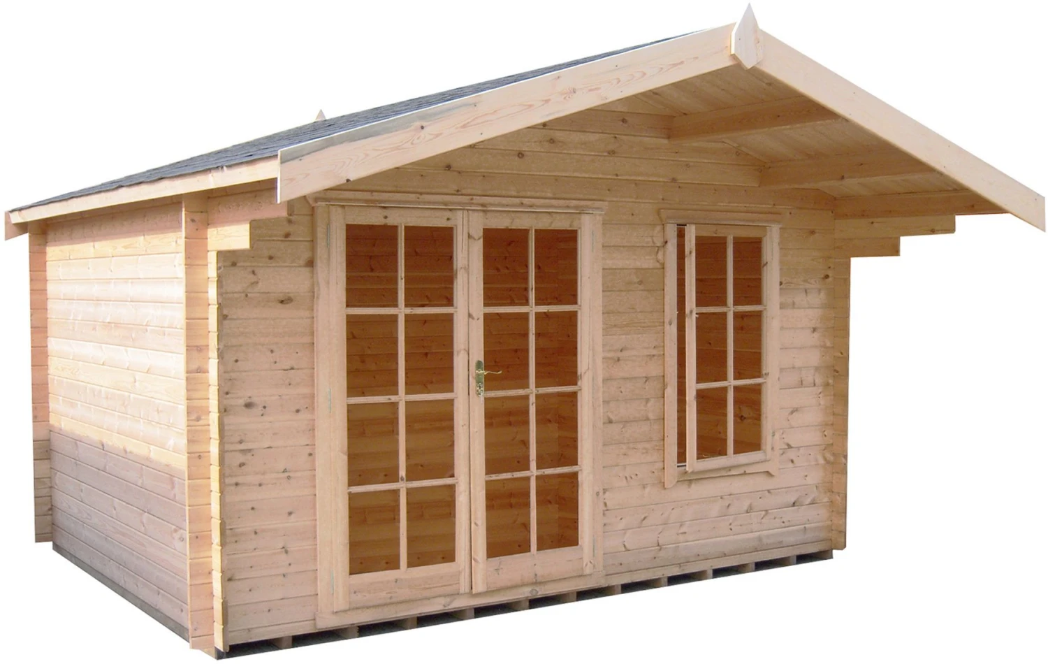 Shire Cannock 10x10 Glass Apex Tongue & Groove Wooden Cabin - Base Not Included 1 Shire Cannock 10x10 Glass Apex Tongue & Groove Wooden Cabin - Base Not Included