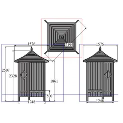 Shire Corner Arbour, (H)2510mm (W)1250mm (D)1250mm -Garden Tool Store shire corner arbour h 2510mm w 1250mm d 1250mm5060437982220 01t bq