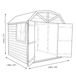 Shire Dutch 7x7 Ft Dutch Apex Shiplap Wooden Shed With Floor - Assembly Service Included 11 Shire Dutch 7x7 Ft Dutch Apex Shiplap Wooden Shed With Floor - Assembly Service Included -Garden Tool Store shire dutch 7x7 ft dutch apex shiplap wooden shed with floor assembly service included5019804112272 03t