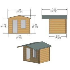 Shire Hopton 10x8 Toughened Glass Apex Tongue & Groove Wooden Cabin - Base Not Included -Garden Tool Store shire hopton 10x8 toughened glass apex tongue groove wooden cabin base not included5019804119134 01t bq