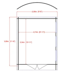 Shire Kilburn 10x12 Toughened Glass Curved Tongue & Groove Wooden Cabin - Base Not Included -Garden Tool Store shire kilburn 10x12 toughened glass curved tongue groove wooden cabin base not included5019804119639 02t bq