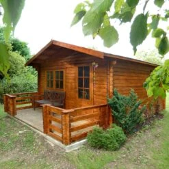 Shire Kinver 14x14 Glass Apex Tongue & Groove Wooden Cabin - Base Not Included -Garden Tool Store shire kinver 14x14 glass apex tongue groove wooden cabin base not included5019804114191 01i