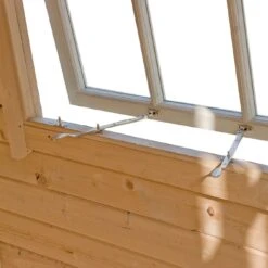 Shire Leygrove 14x10 Toughened Glass Apex Tongue & Groove Wooden Cabin - Base Not Included -Garden Tool Store shire leygrove 14x10 toughened glass apex tongue groove wooden cabin base not included5019804251407 38c