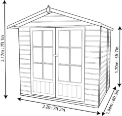 Shire Lumley 7x5 Glass Apex Shiplap Wooden Summer House - Base Not Included -Garden Tool Store shire lumley 7x5 glass apex shiplap wooden summer house base not included5397007006377 01t bq