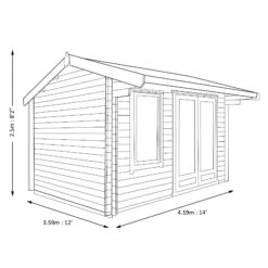Shire Marlborough 12x14 Ft Apex Tongue & Groove Wooden Cabin With Felt Tile Roof - Assembly Service Included -Garden Tool Store shire marlborough 12x14 ft apex tongue groove wooden cabin with felt tile roof assembly service included5019804112517 03t