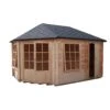 Shire Rowney 10x14 Ft Toughened Glass Apex Tongue & Groove Wooden Cabin With Felt Tile Roof